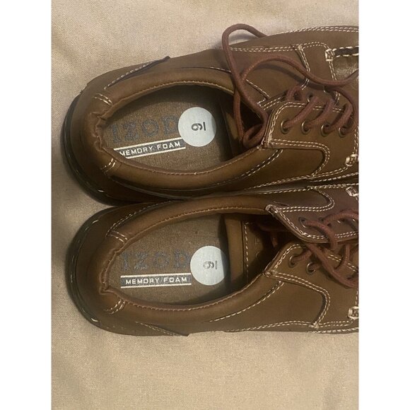 Izod Franklin Size 9M Mens Dark Tan Shoes Memory Foam - Picture 5 of 10